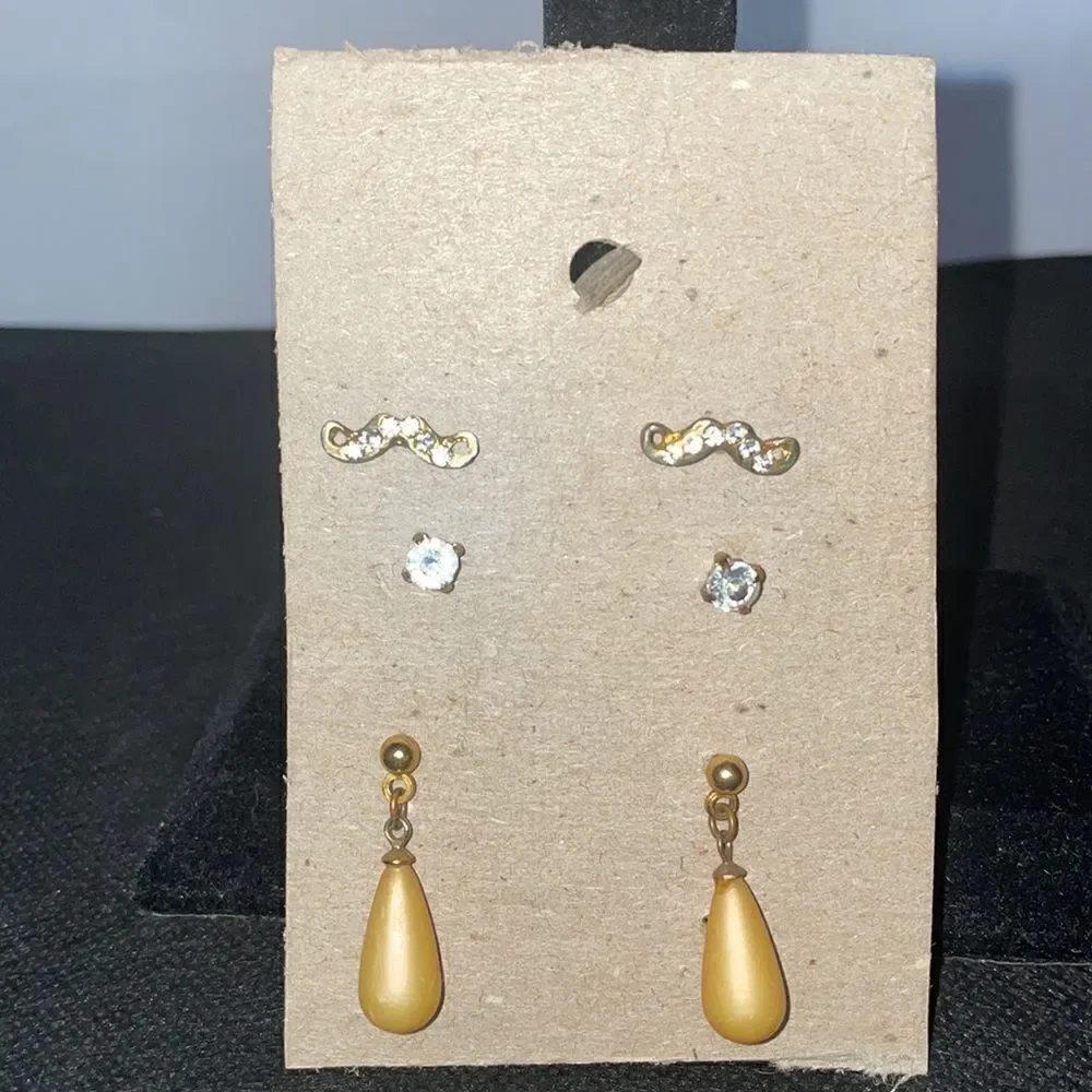 Three sets of earrings